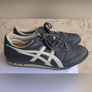ASICS Onitsuka Tiger Mens Size 13 Leather Shoes Grey and White Sneakers